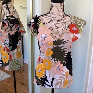 Loft Women’s/Juniors Tropical Ruffle Top